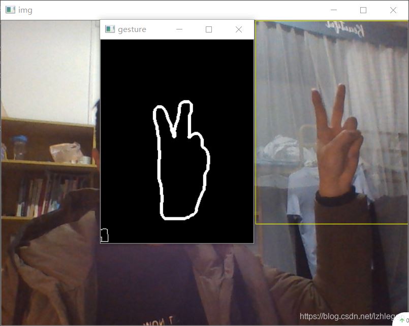 opencvpython35简易手势识别的实现