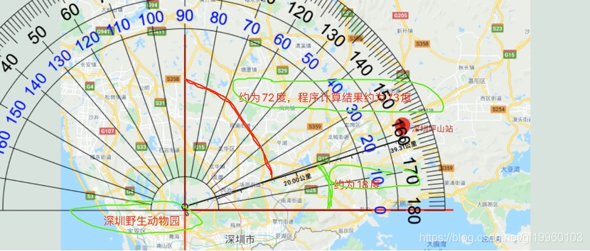 python經緯度座標轉換為距離及角度的實現